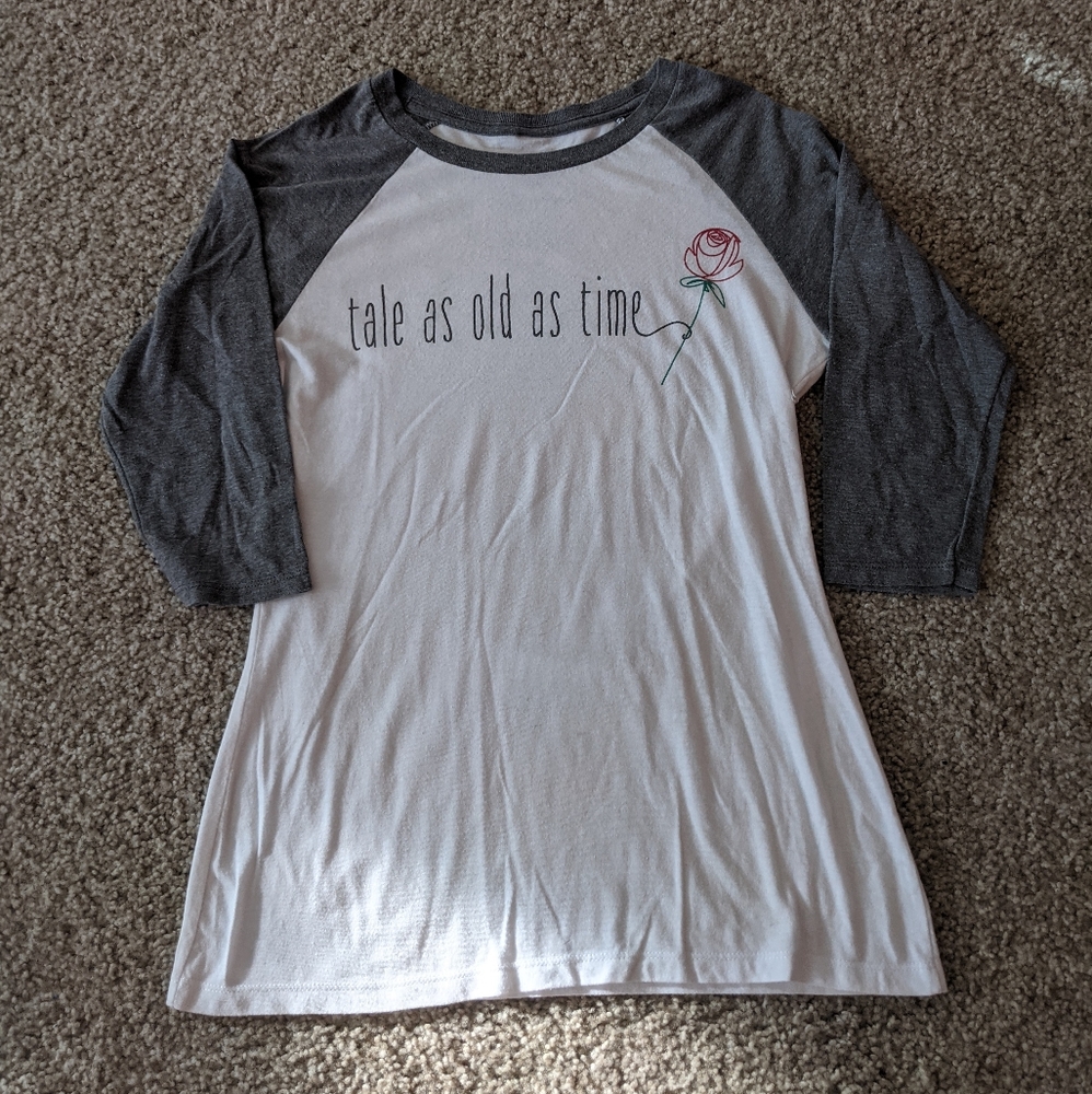 Disney Beauty and the Beast Tale Time Rose Shirt